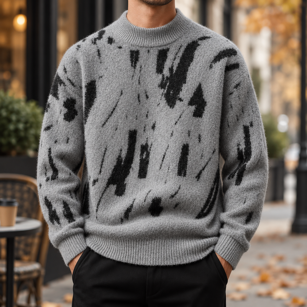 Monochrome Ink Crewneck