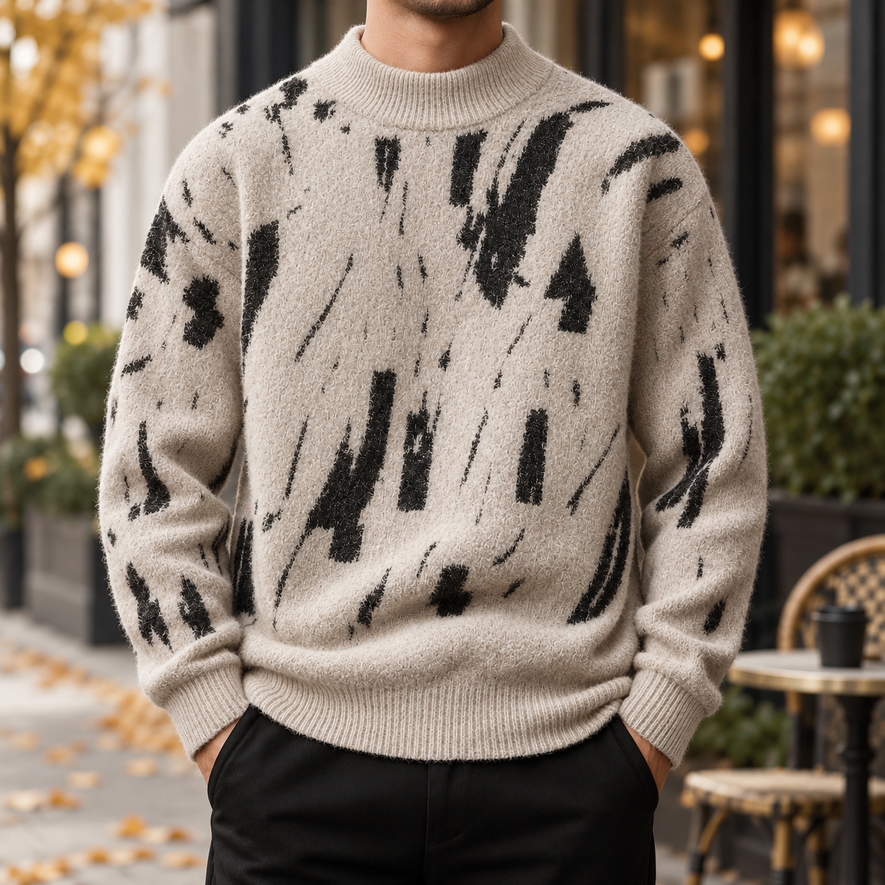 Monochrome Ink Crewneck