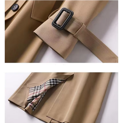 Signature Check-Lined Belted Coat