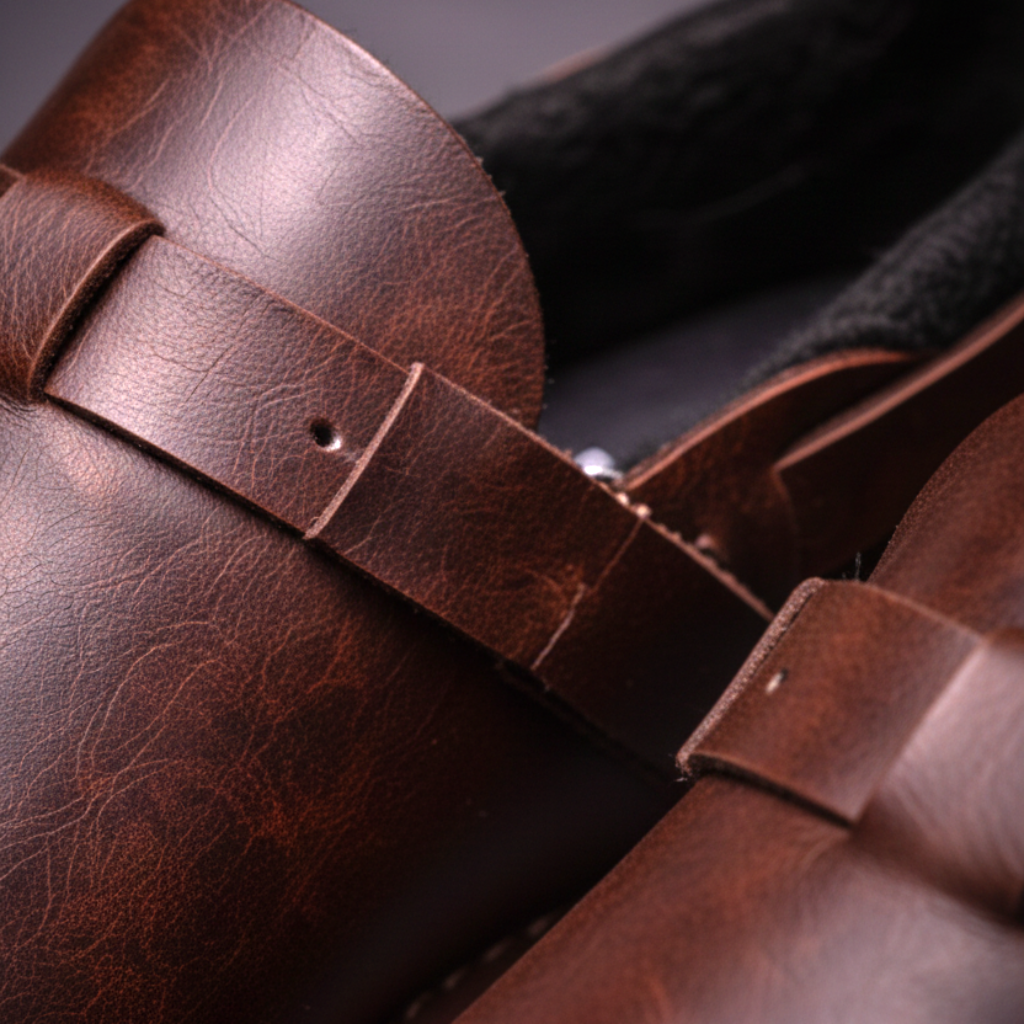 Bordeaux Oxblood Fleece Mule