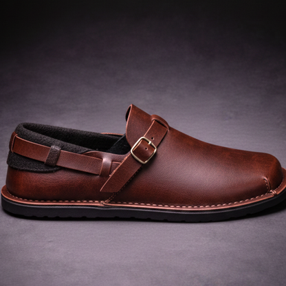 Bordeaux Oxblood Fleece Mule