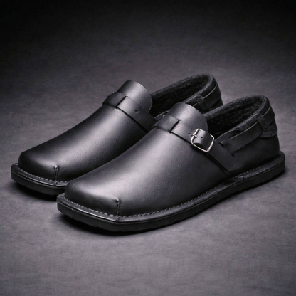 Bordeaux Oxblood Fleece Mule