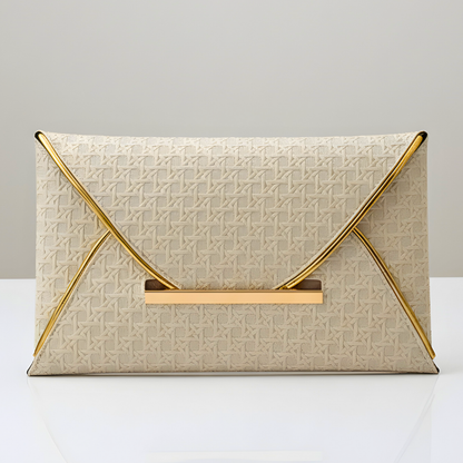 The Riviera Woven Envelope Clutch