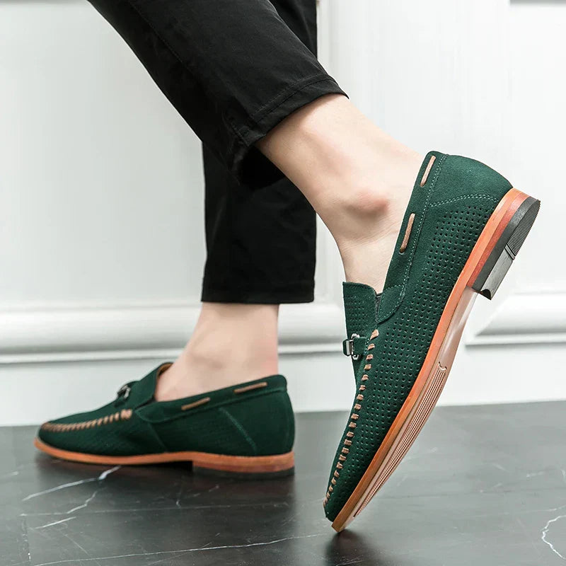 Lugano Handstitched Suede Loafers
