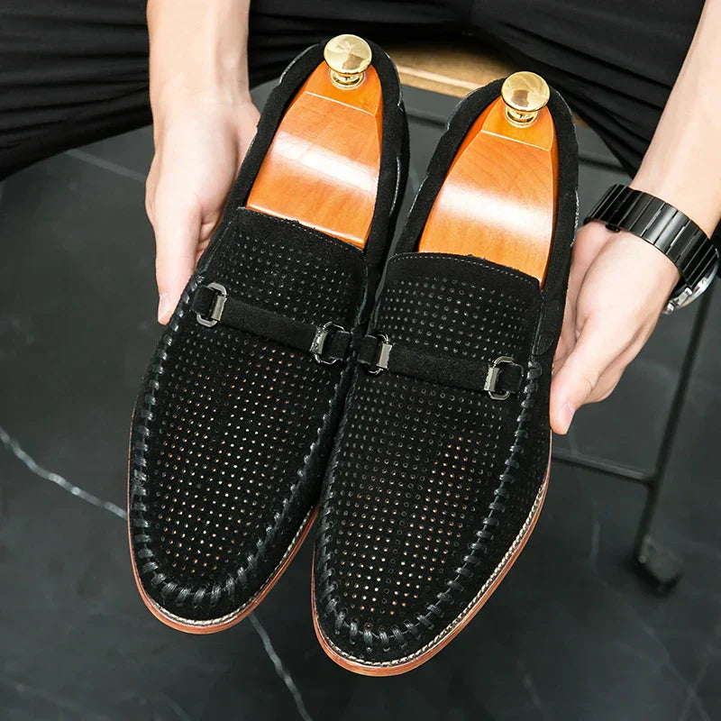 Lugano Handstitched Suede Loafers