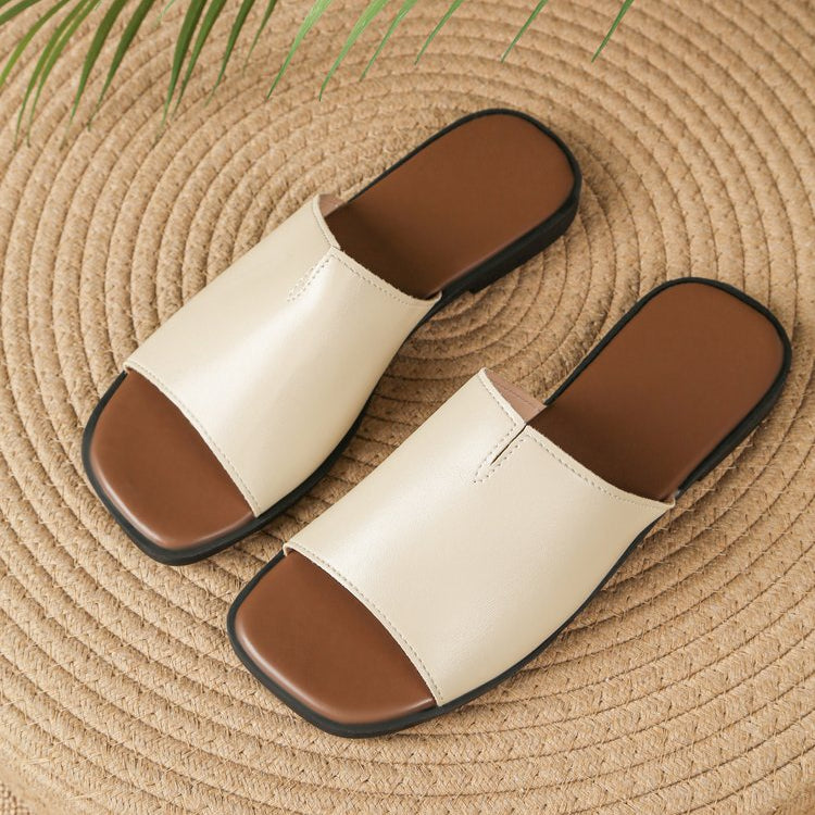 Isola Padded Leather Flat Slide