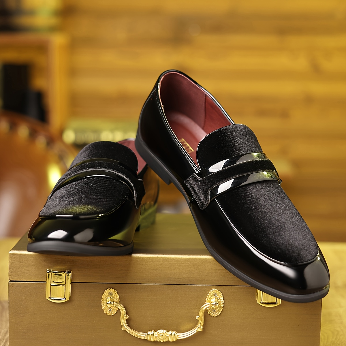 Belvento Patent Suede Loafers