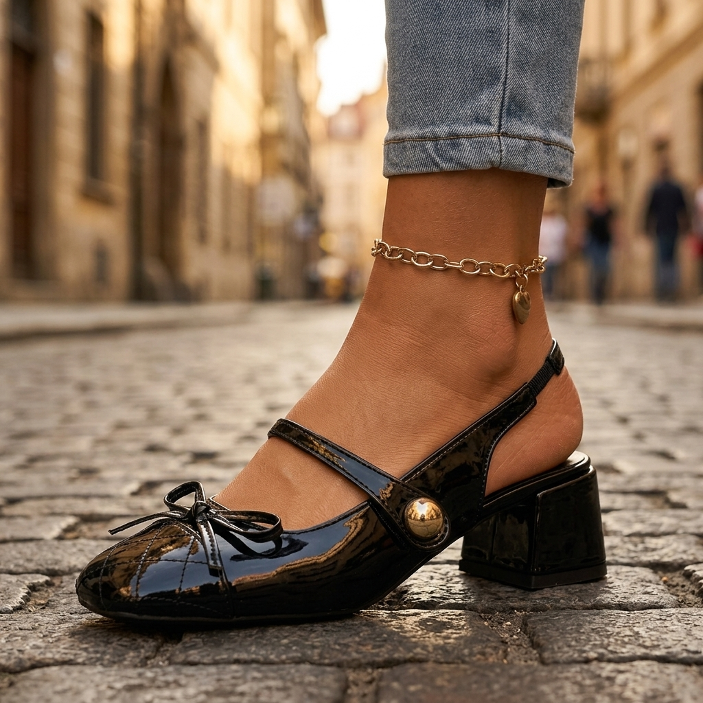 Adeline Bow Slingback Heels