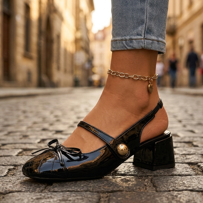 Adeline Bow Slingback Heels