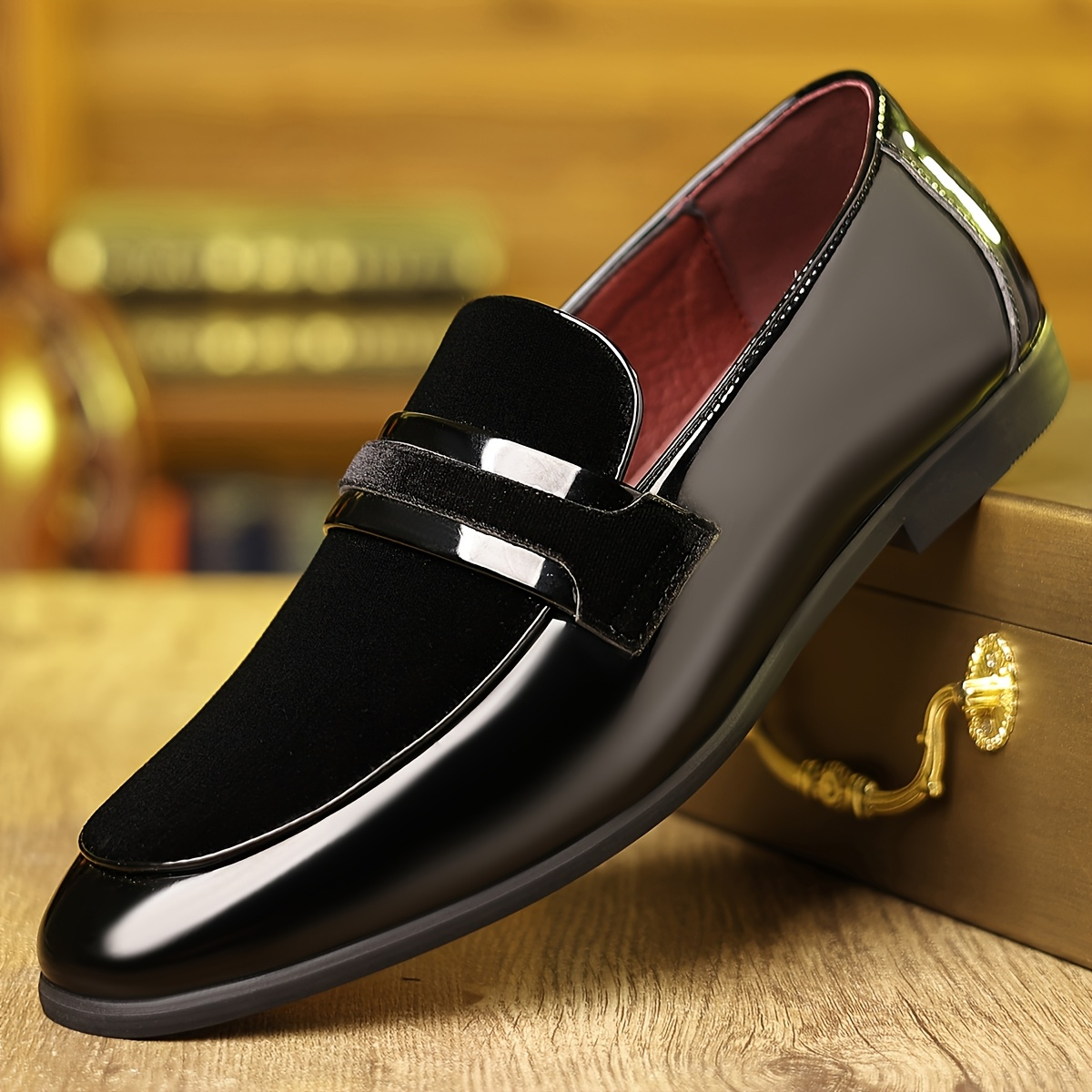 Belvento Patent Suede Loafers