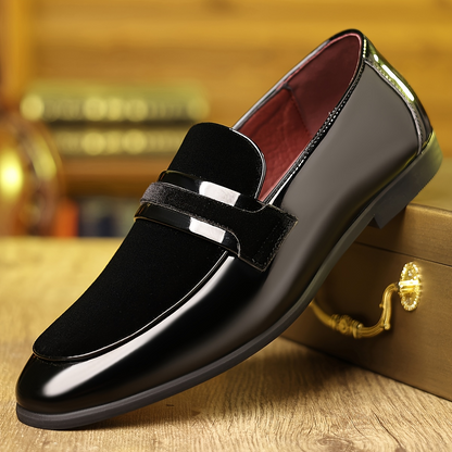 Belvento Patent Suede Loafers
