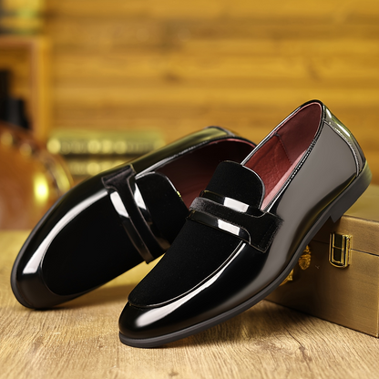 Belvento Patent Suede Loafers