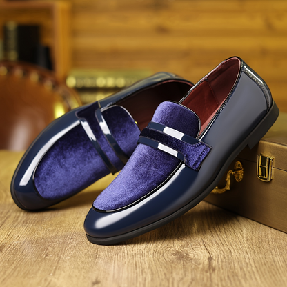 Belvento Patent Suede Loafers