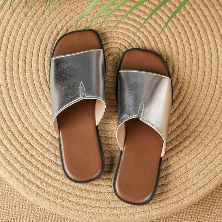 Isola Padded Leather Flat Slide