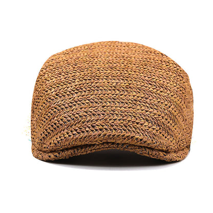 Raffia Flat Cap