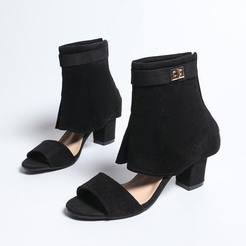 Vesper Cuffed Suede Sandals