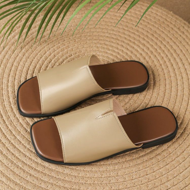 Isola Padded Leather Flat Slide