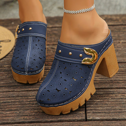 Sabot Doré Découpe Heel