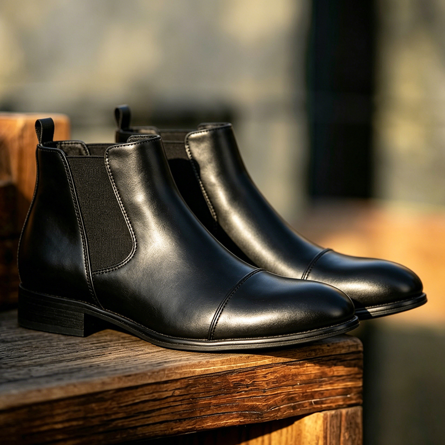 Oxblood Cap-Toe Chelsea Boots