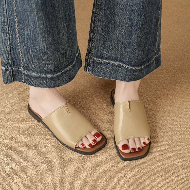 Isola Padded Leather Flat Slide