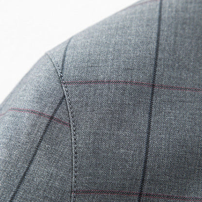 Architectural Check Collar Jacket