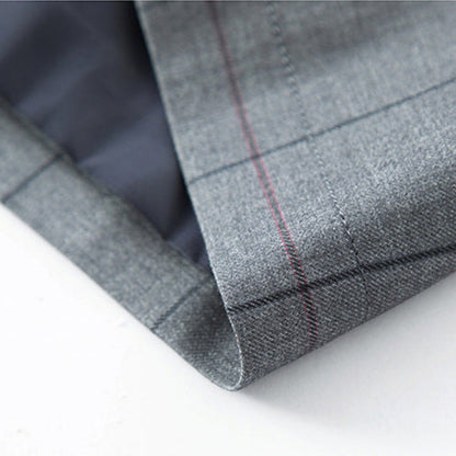 Architectural Check Collar Jacket