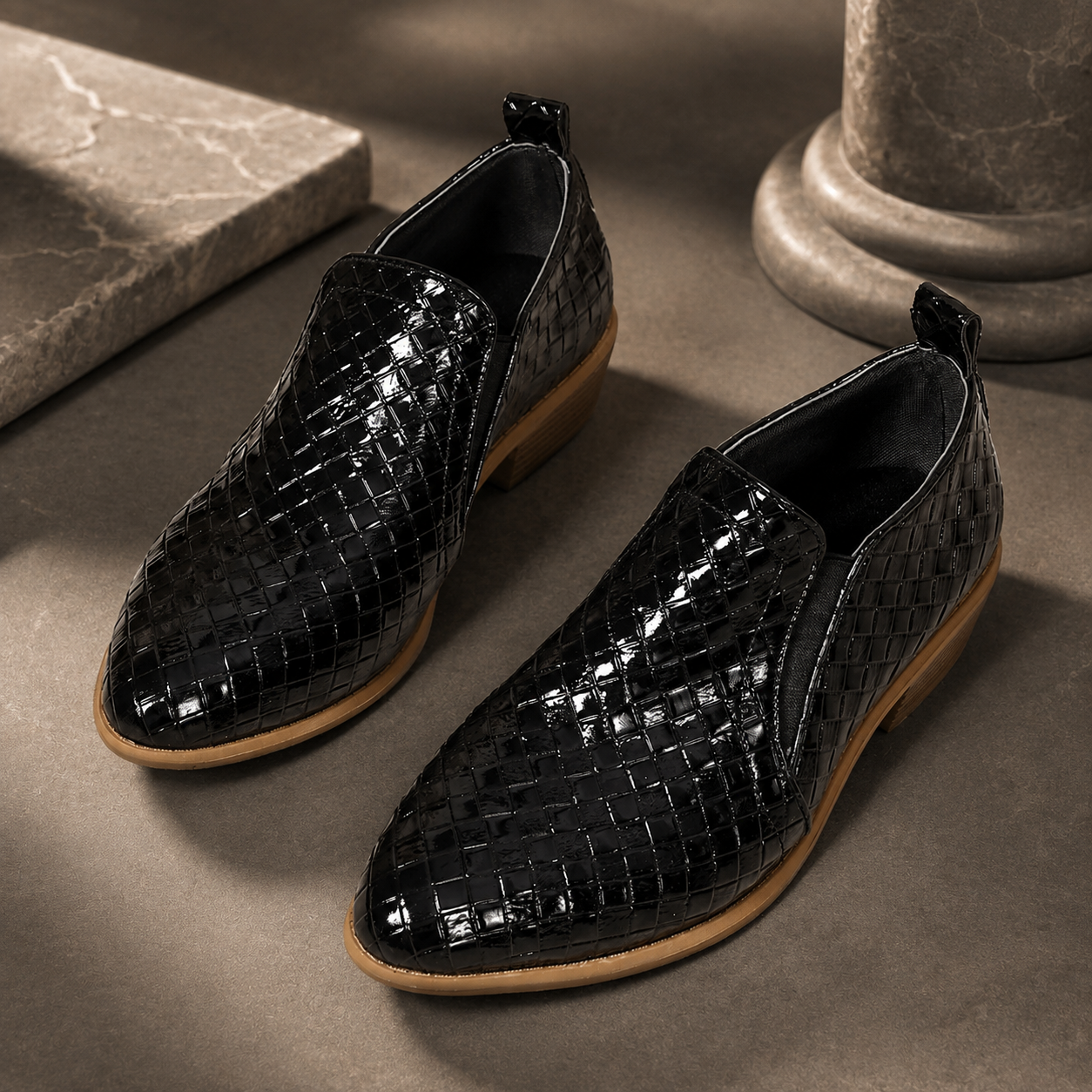 Bellamy Woven Gusset Flats