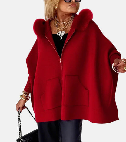 The Cashmere Hooded Cape Cardigan