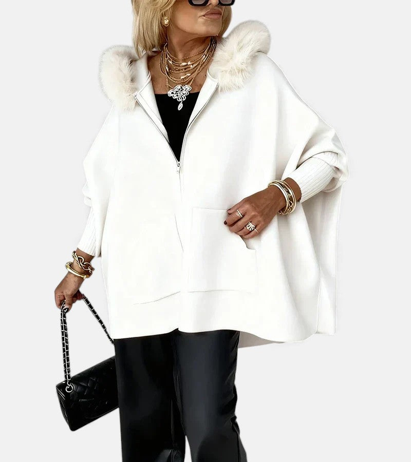 The Cashmere Hooded Cape Cardigan