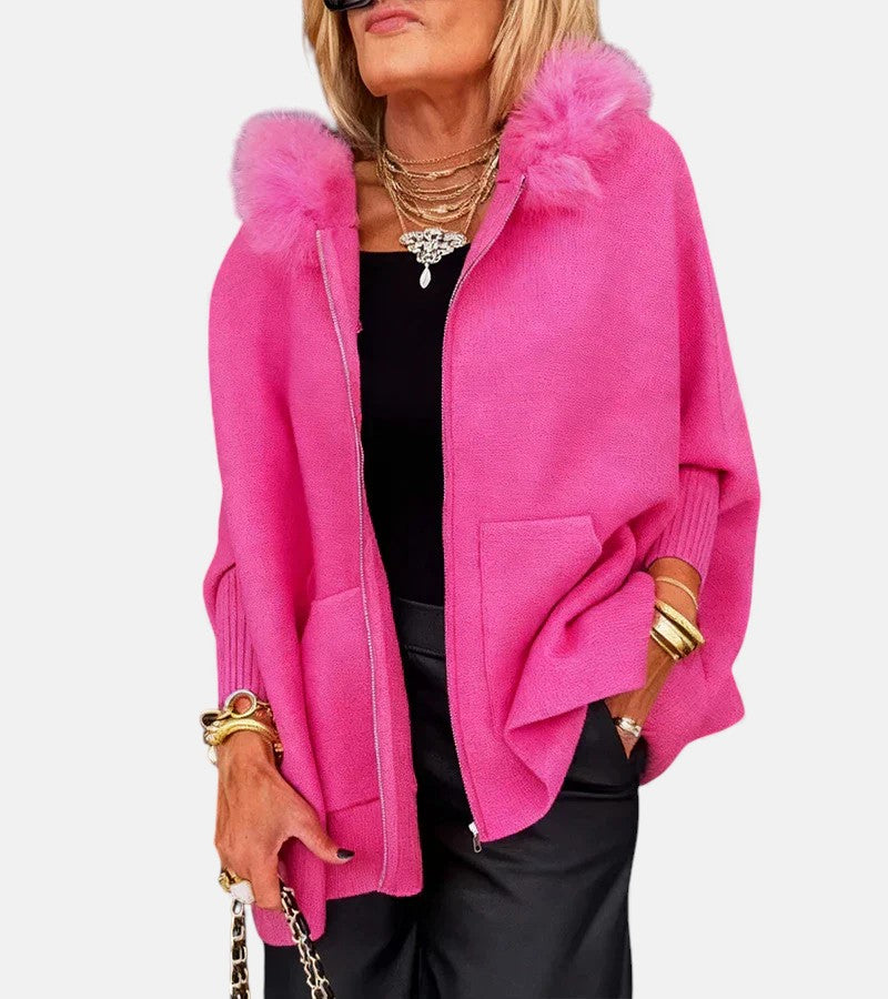 The Cashmere Hooded Cape Cardigan