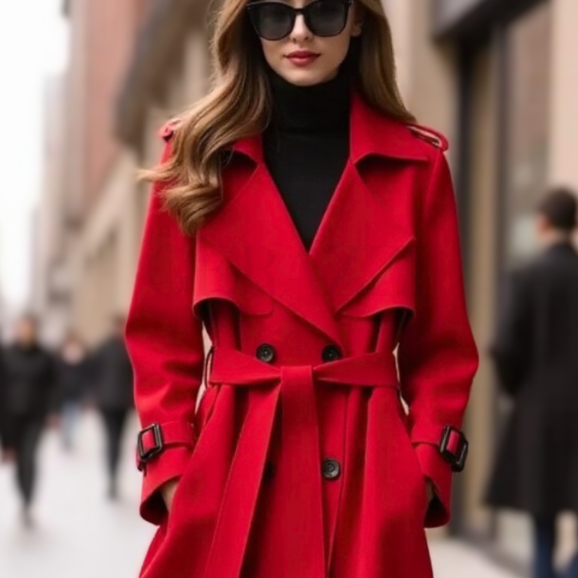 Signature Check-Lined Belted Coat