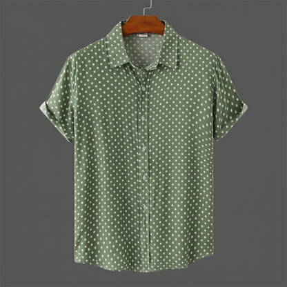Short-Sleeve Polka Dot Shirt