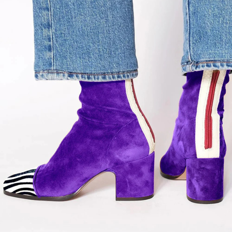 The Statement Suede Block Heel Boot