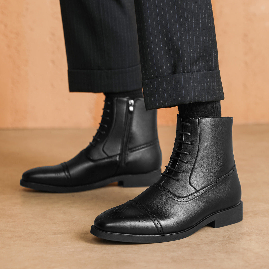 Classic Perforated Detail Formal Boot