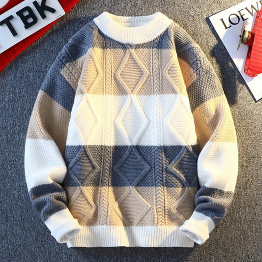 Geometric Cable Knit Sweater