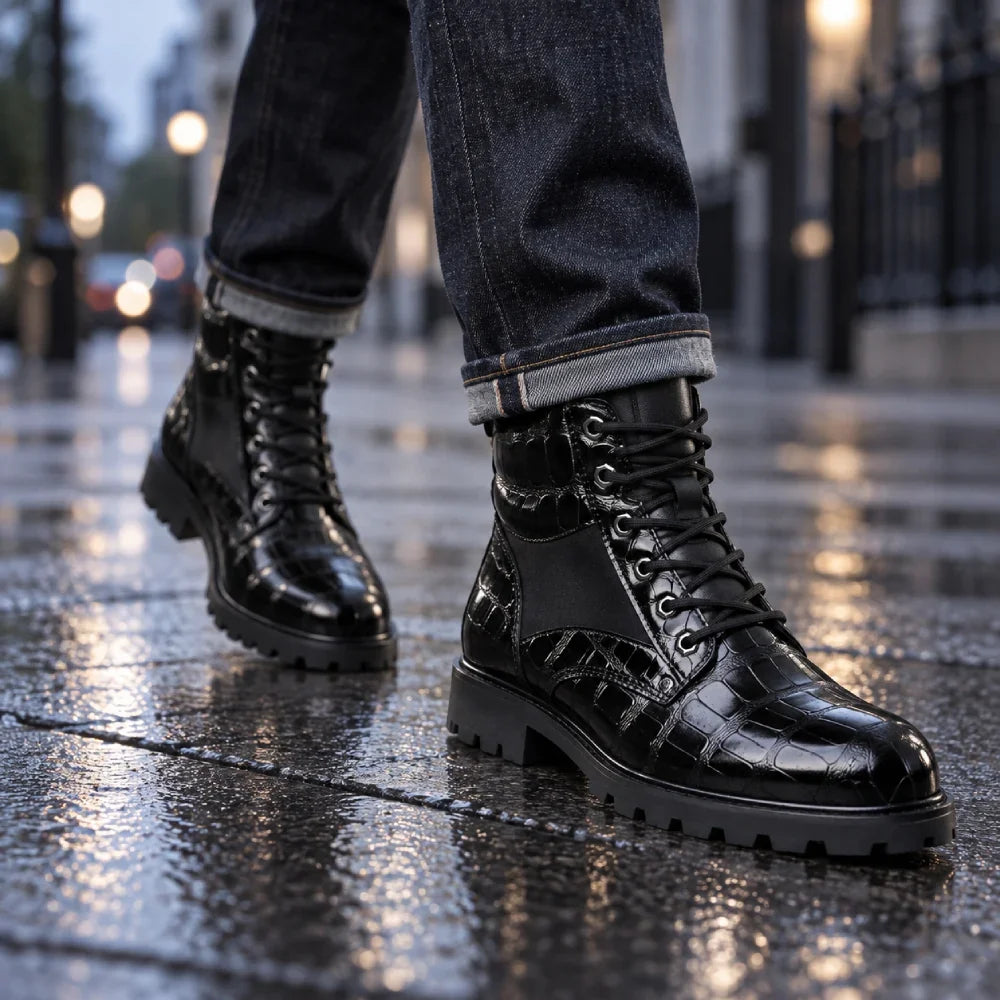 Prague Dusk Leather Boot
