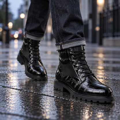 Prague Dusk Leather Boot