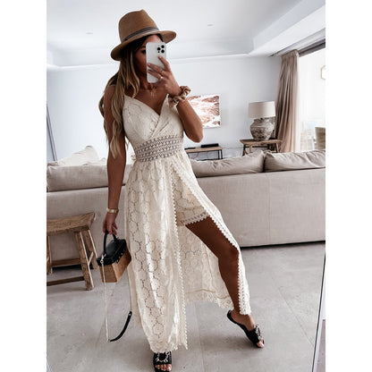 Riviera Crochet Romper Dress