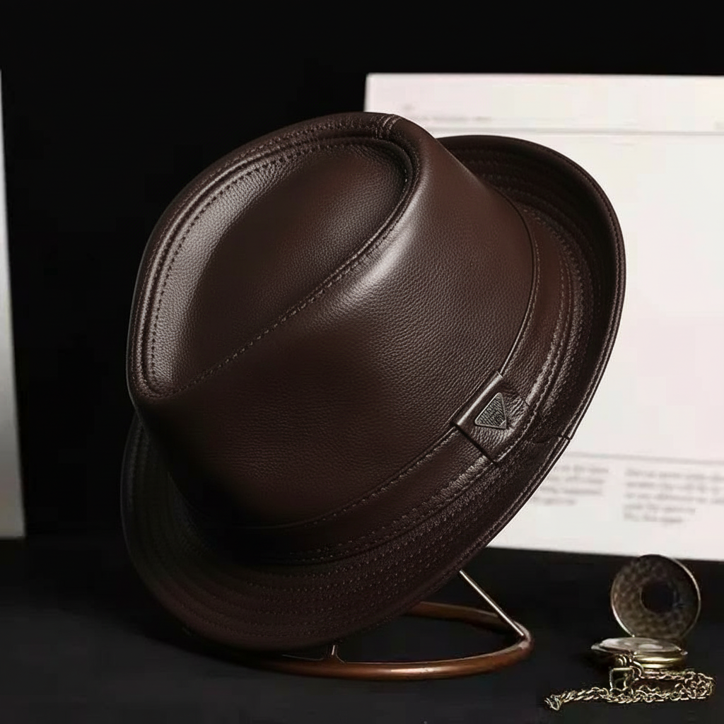 Heritage Leather Trilby Hat