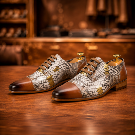 Draven Exotic Cap-Toe Oxford