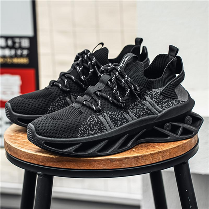 Cage-Sole Knit Sneakers