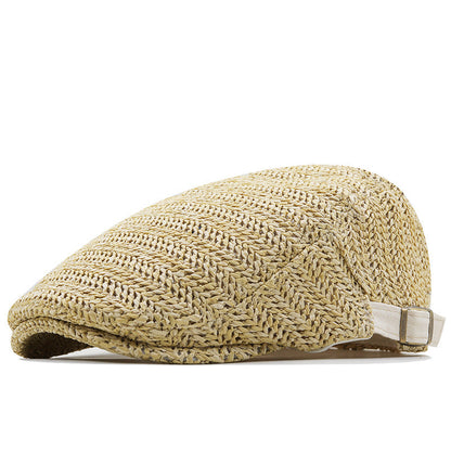 Raffia Flat Cap