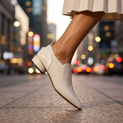 Odessa Croc-Embossed Block Heels