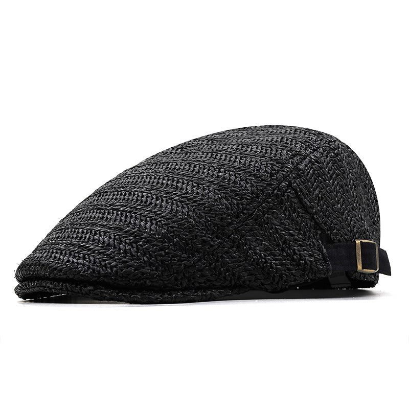 Raffia Flat Cap