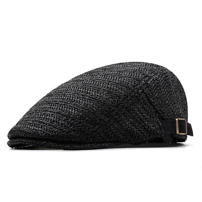 Raffia Flat Cap