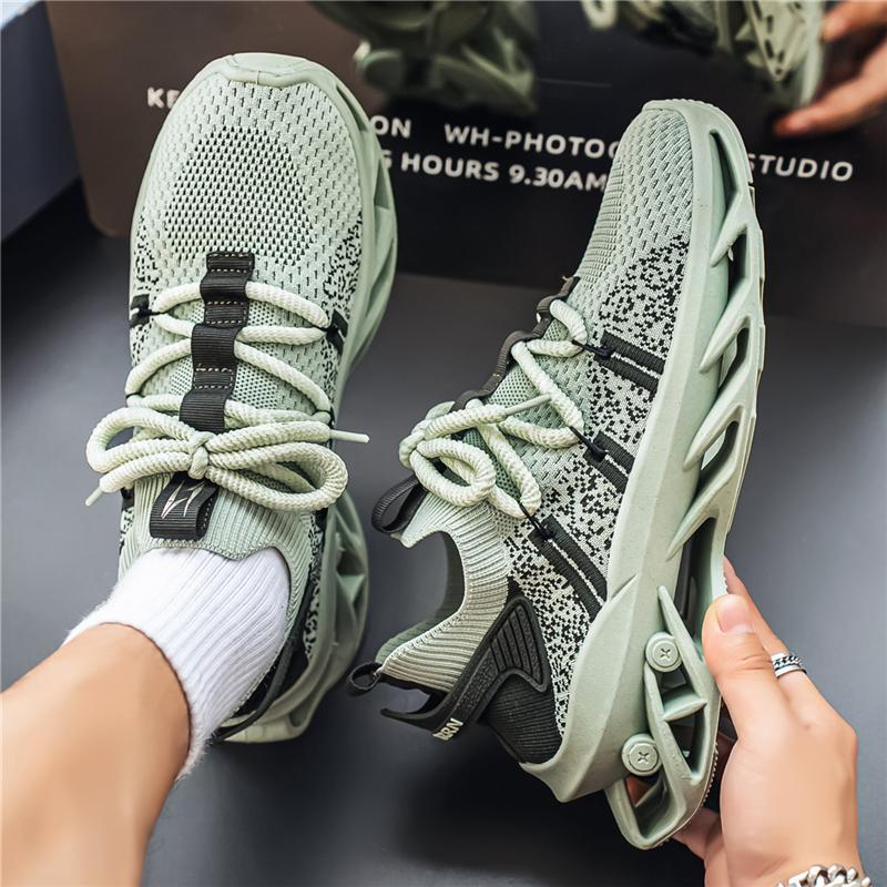 Cage-Sole Knit Sneakers