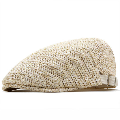 Raffia Flat Cap