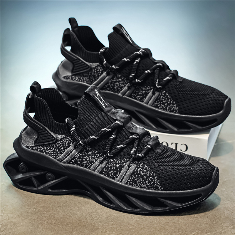 Cage-Sole Knit Sneakers