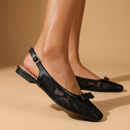 Marabelle Lace Slingback Flats
