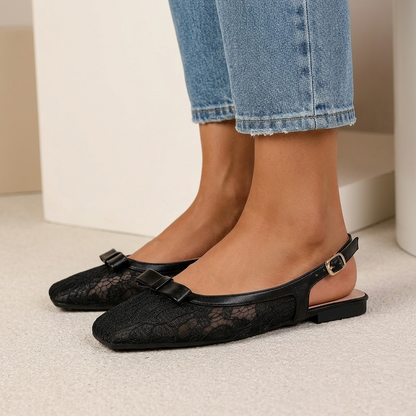 Marabelle Lace Slingback Flats